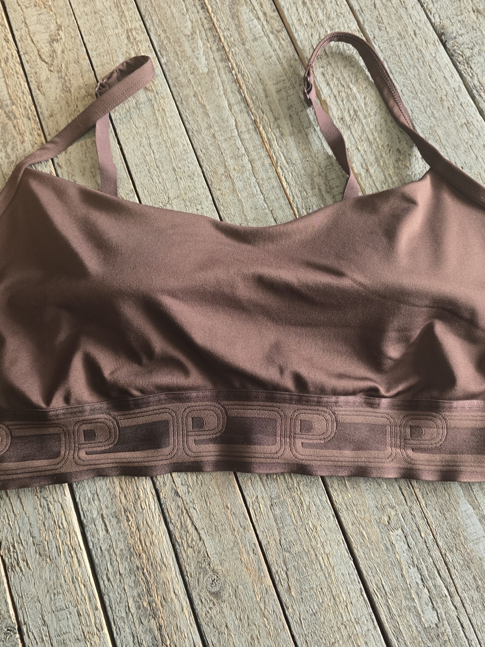 Victoria's Secret Brown Seamless Bralette with Logo Band